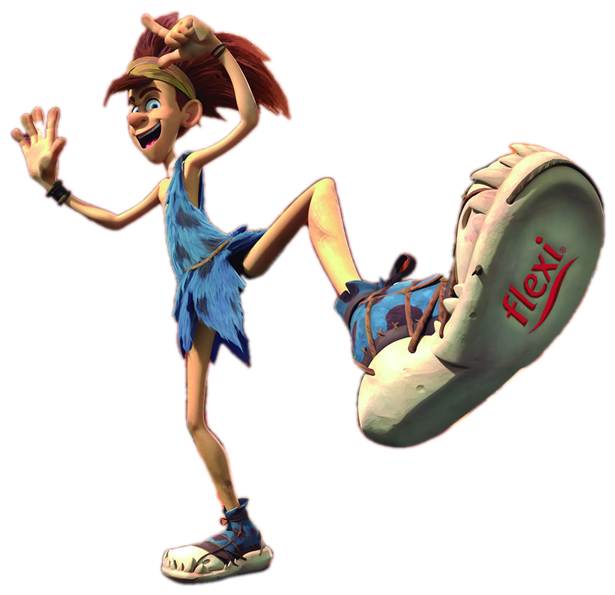 Nino, personaje de la película Gungo, con calzado Flexi