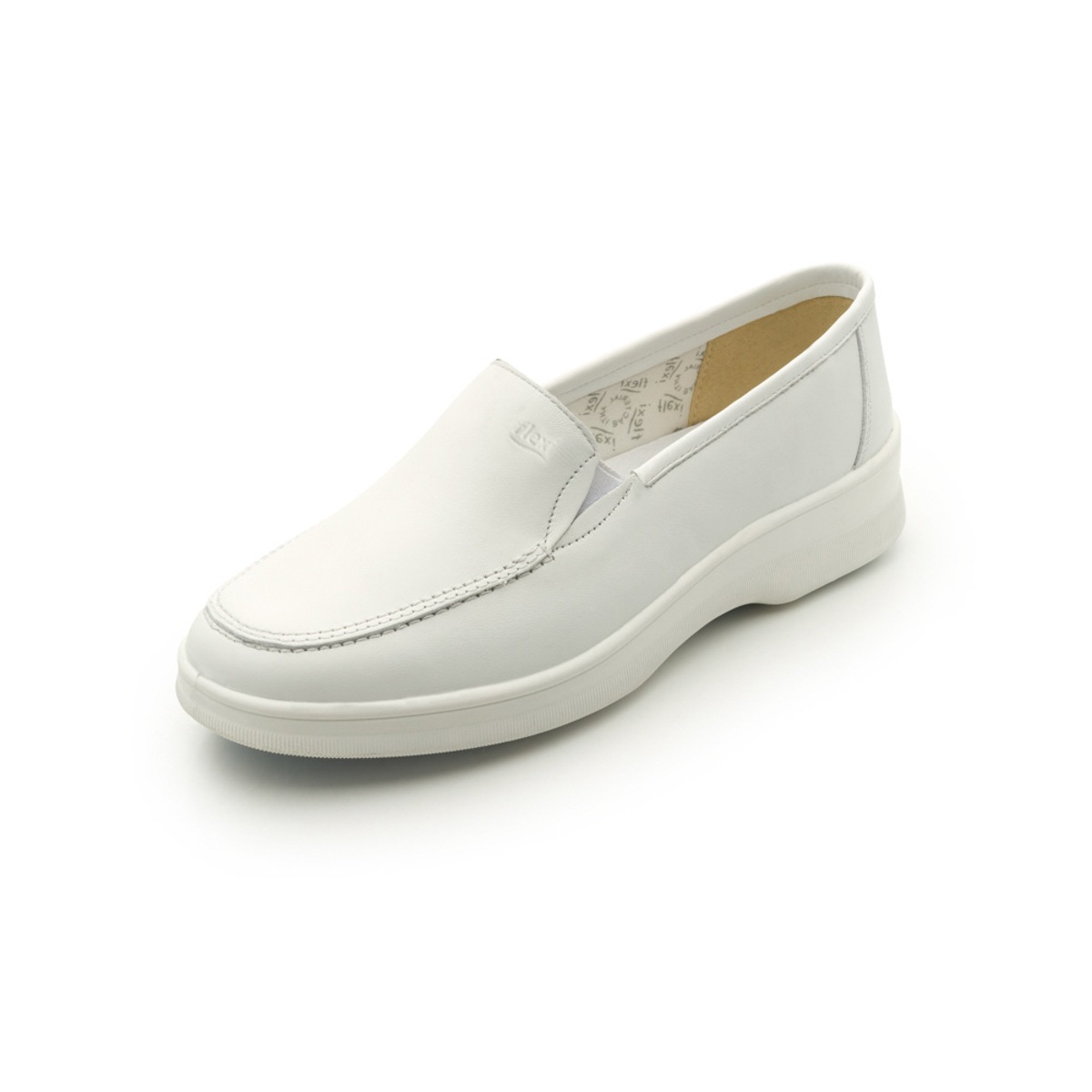 Mocasín De Servicio/Clínico Flexi Con Sistema De Mejor Agarre Para Mujer - Estilo 05812 Blanco