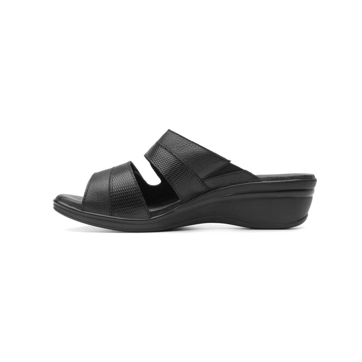Sandalia Casual Flexicon Doble Velcro Para Mujer - Estilo 100002 Negro