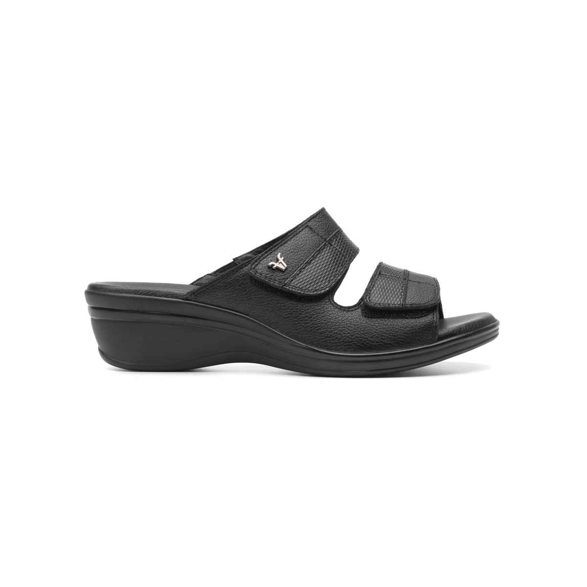 Sandalia Casual Flexicon Doble Velcro Para Mujer - Estilo 100002 Negro