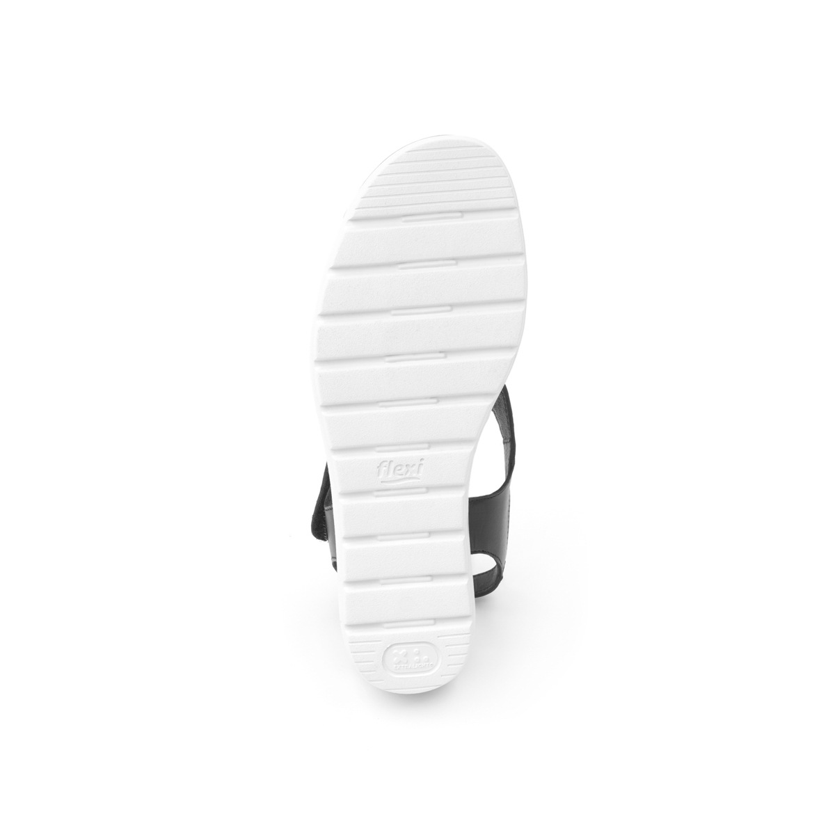 Sandalia De Playa Flexi Con Tira De Alto Brillo Para Mujer - Estilo 100103 Negro