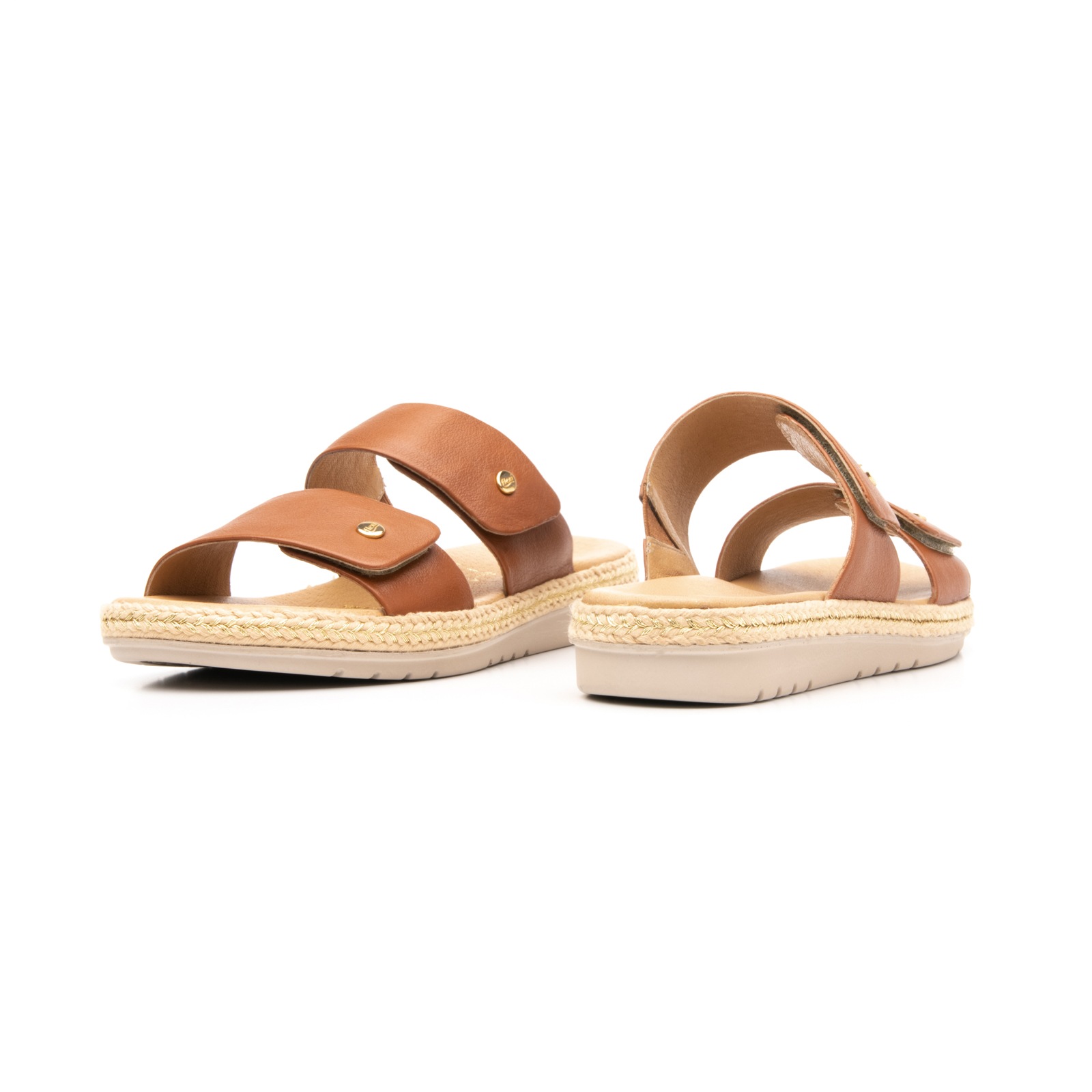 Sandalia De Playa Flexi Con 100% Piel Para Mujer - Estilo 100205 Café