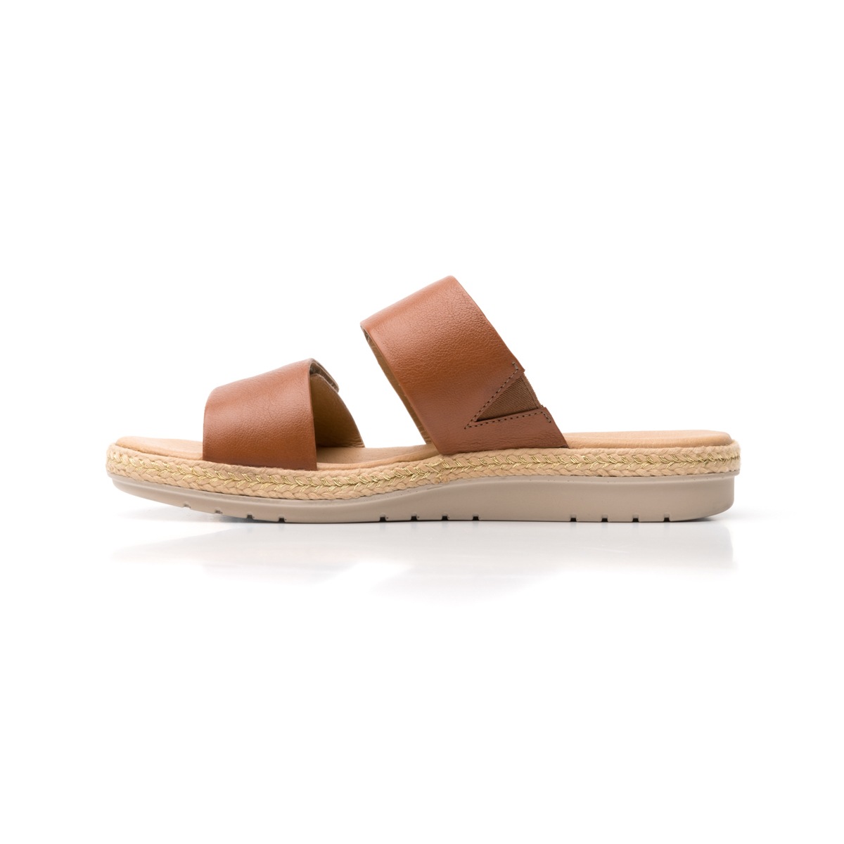 Sandalia De Playa Flexi Con 100% Piel Para Mujer - Estilo 100205 Café