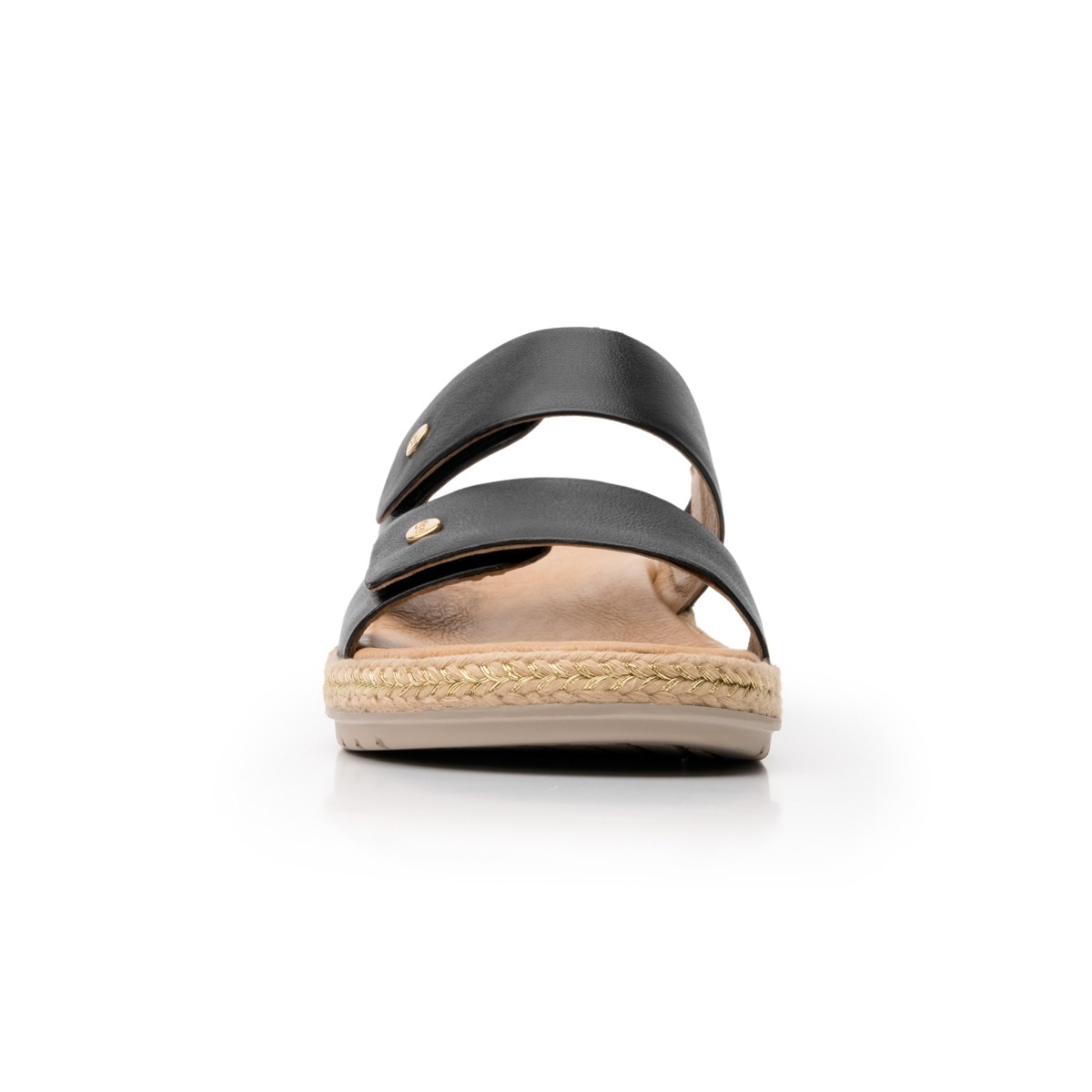 Sandalia De Playa Flexi Con 100% Piel Para Mujer - Estilo 100205 Negro