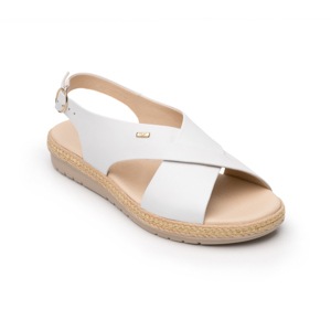 Sandalia De Playa Flexi Con 100% Piel Para Mujer - Estilo 100206 Blanco Sandalia De Playa Flexi Con 100% Piel Para Mujer - Estilo 100206 Blanco
