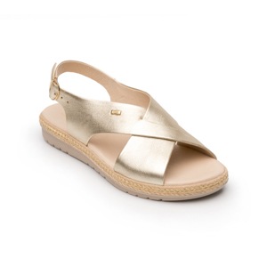 Sandalia De Playa Flexi Con 100% Piel Para Mujer - Estilo 100206 Oro Sandalia De Playa Flexi Con 100% Piel Para Mujer - Estilo 100206 Oro
