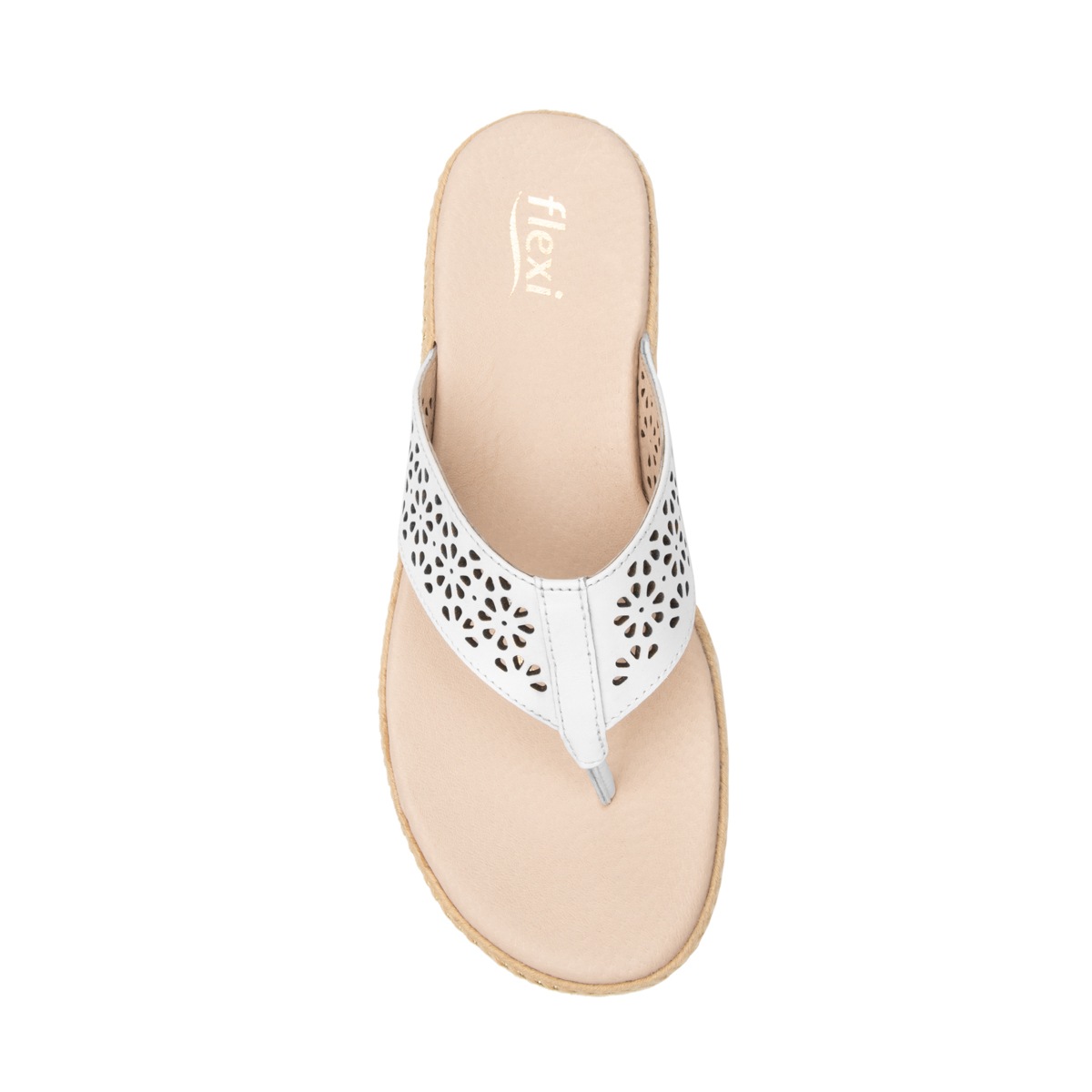 Sandalia Casual Flexi para Mujer con Suela Extra Ligera Estilo 100211 Blanco