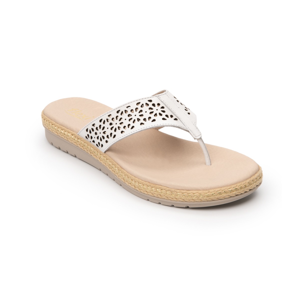 Sandalia Casual Flexi para Mujer con Suela Extra Ligera Estilo 100211 Blanco