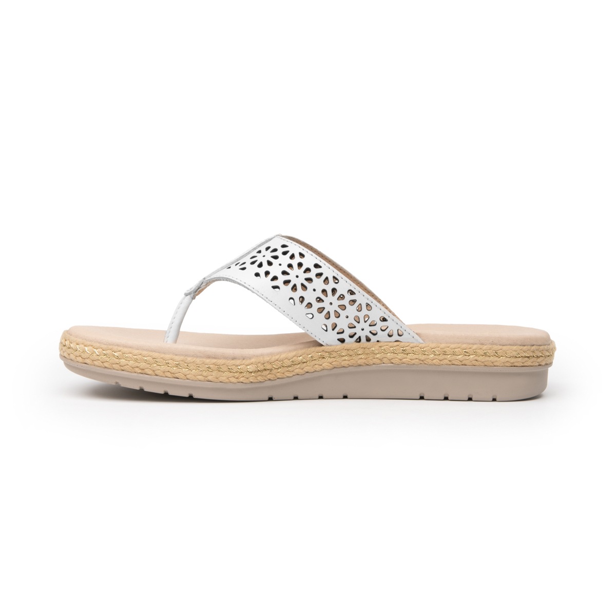 Sandalia Casual Flexi para Mujer con Suela Extra Ligera Estilo 100211 Blanco