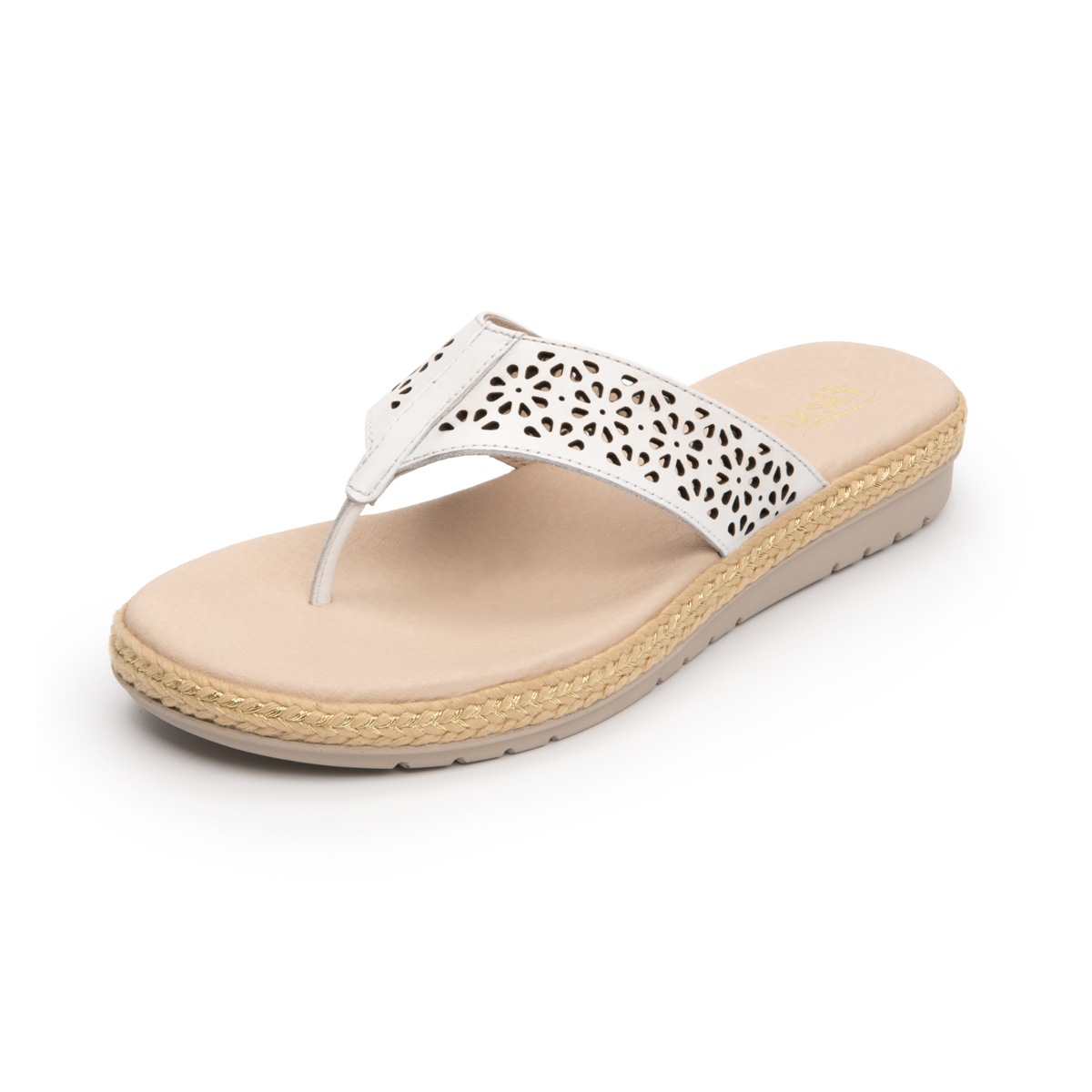 Sandalia Casual Flexi para Mujer con Suela Extra Ligera Estilo 100211 Blanco