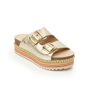 Sandalia De Playa Flexi Con Plantilla Anatómica Para Mujer - Estilo 100301 Oro Sandalia De Playa Flexi Con Plantilla Anatómica Para Mujer - Estilo 100301 Oro