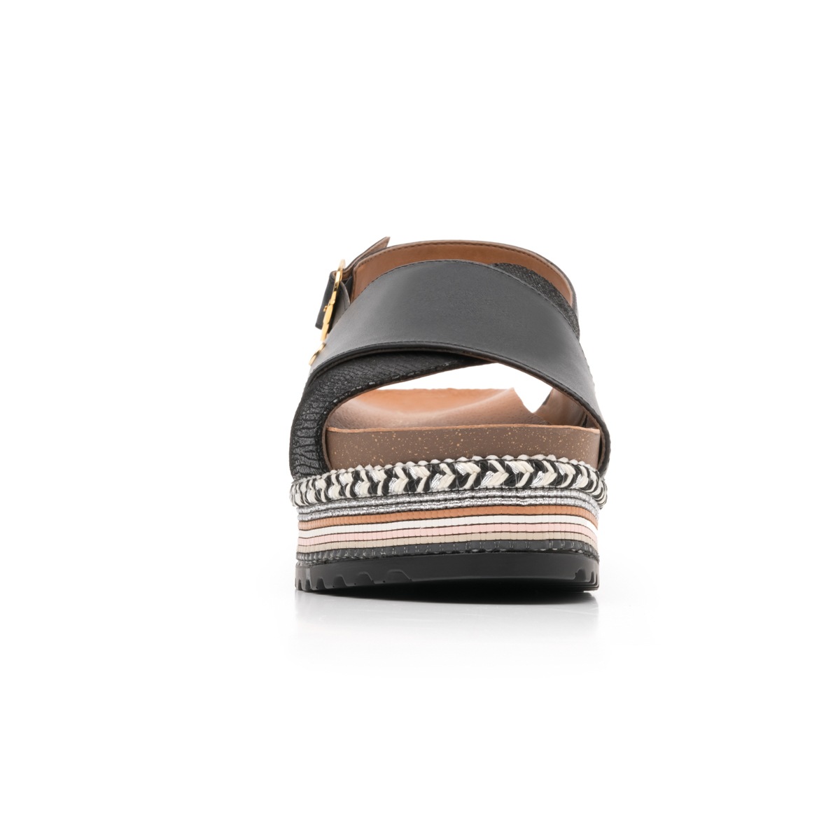 Sandalia Casual Flexi 100304- Con Plantilla Anatómica Para Mujer - Estilo 100304 Negro