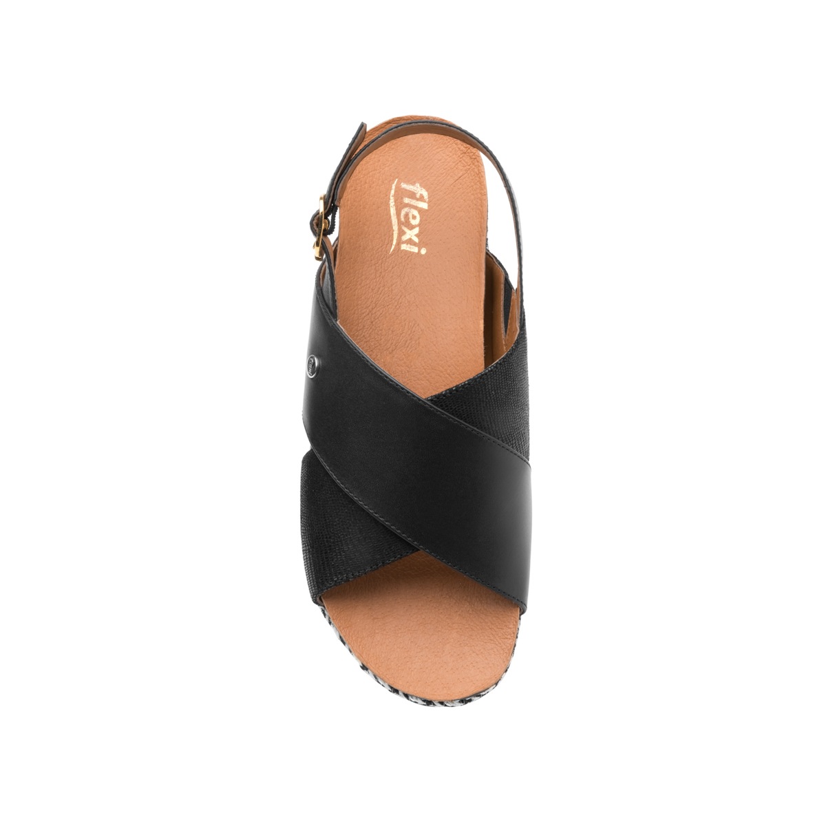 Sandalia Casual Flexi 100304- Con Plantilla Anatómica Para Mujer - Estilo 100304 Negro
