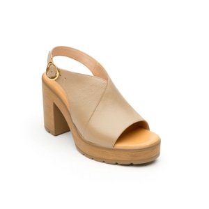 Sandalia Casual Flexi Con Tacón Ancho Para Mujer - Estilo 100601 Beige Sandalia Casual Flexi Con Tacón Ancho Para Mujer - Estilo 100601 Beige