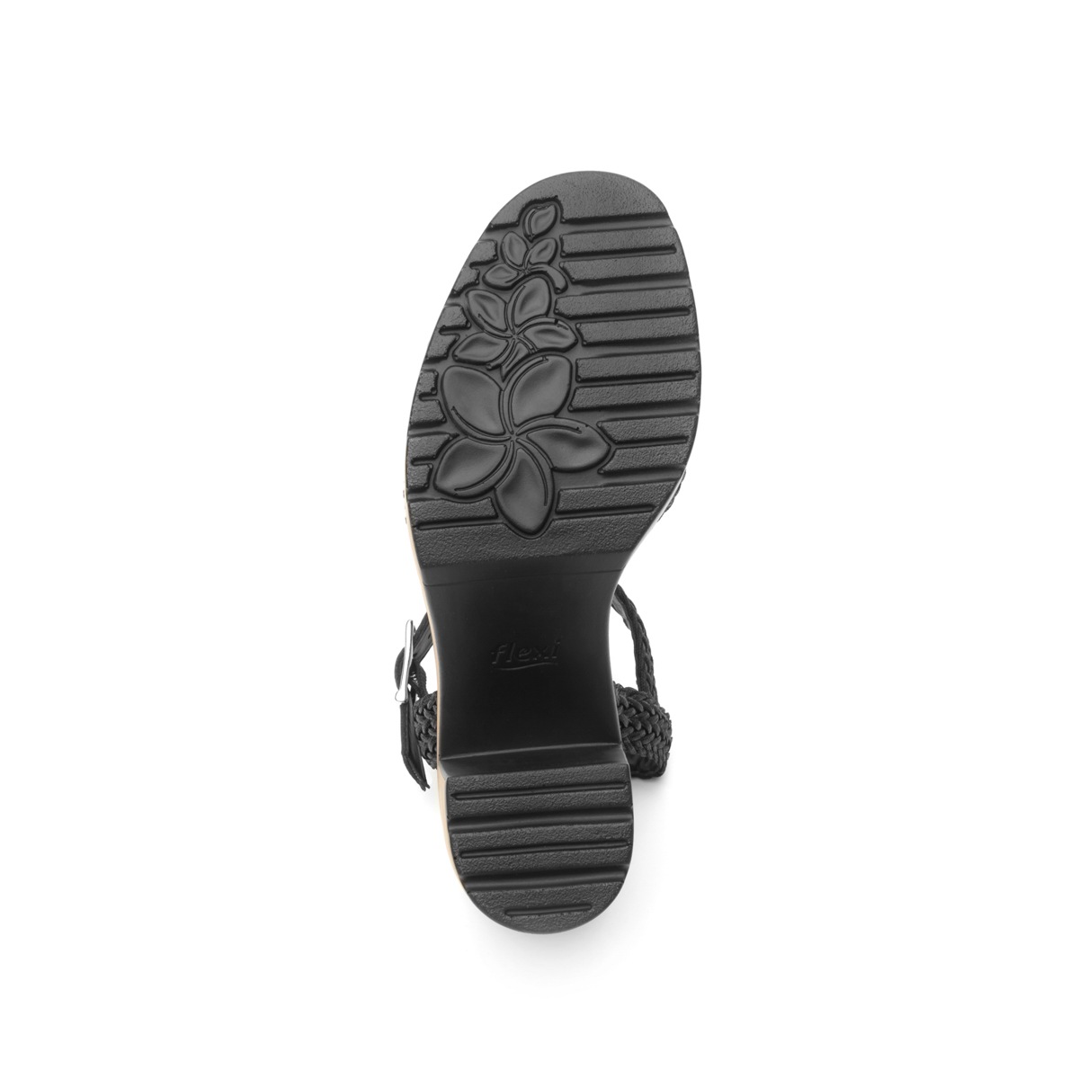 Sandalia Casual Flexi Con Tiras Trenzadas Para Mujer - Estilo 100603 Negro
