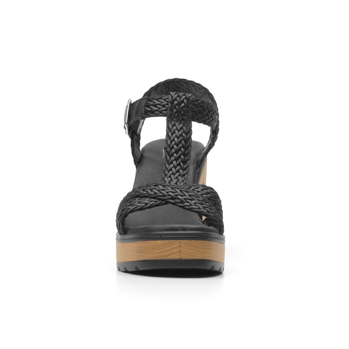 Sandalia Casual Flexi Con Tiras Trenzadas Para Mujer - Estilo 100603 Negro