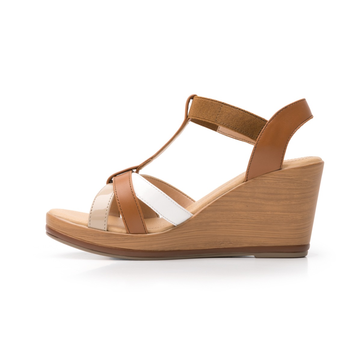 Sandalia Urbana Flexi Con Autoajuste Para Mujer - Estilo 100705 Beige