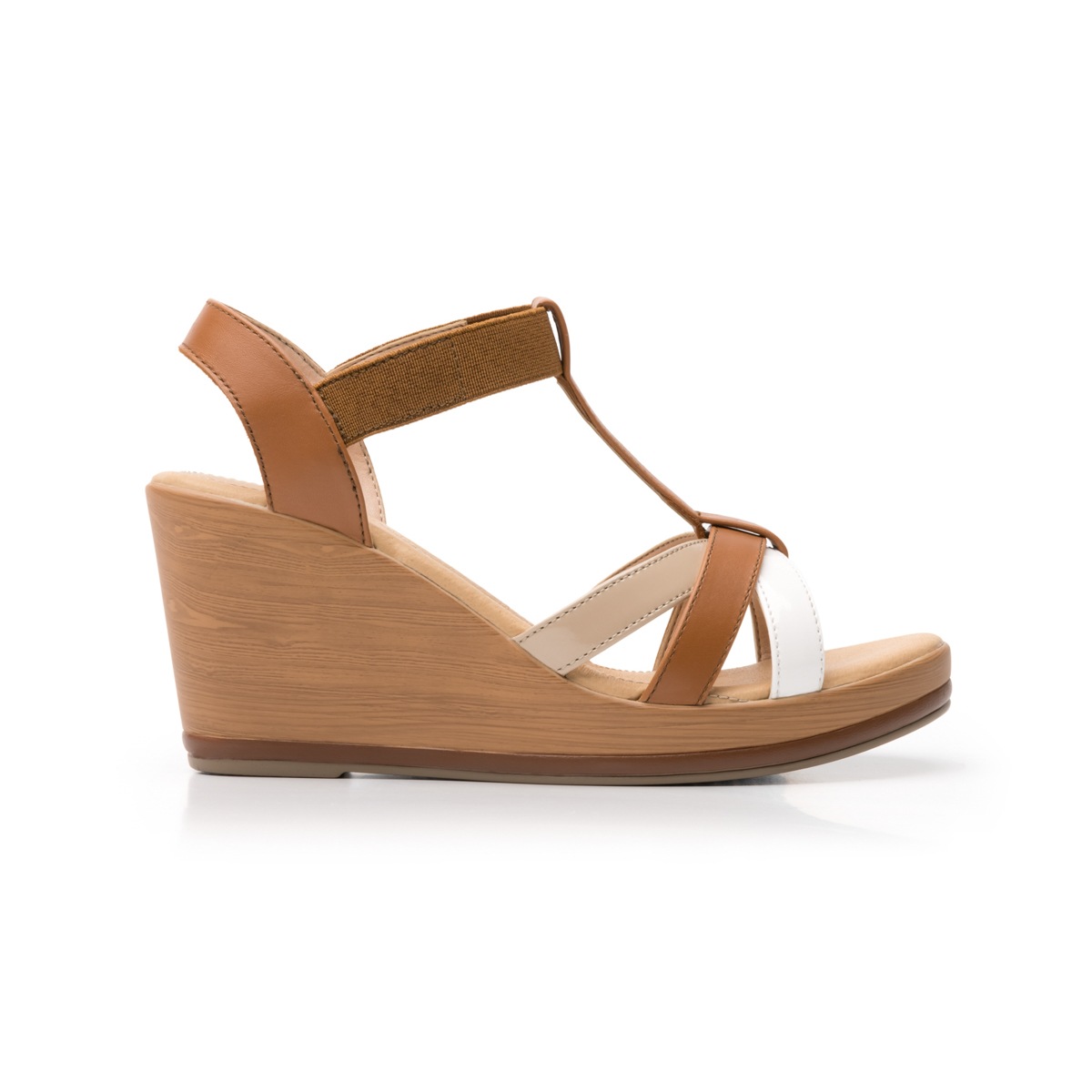 Sandalia Urbana Flexi Con Autoajuste Para Mujer - Estilo 100705 Beige