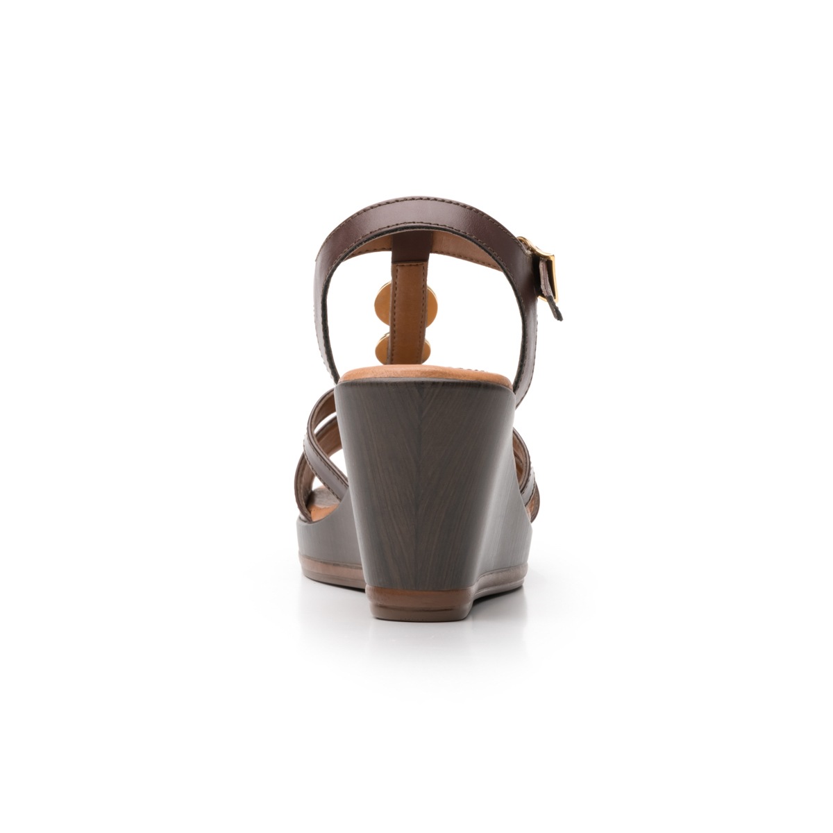 Sandalia Urbana Flexi Con Accesorio Esmaltado Para Mujer - Estilo 100706 Café