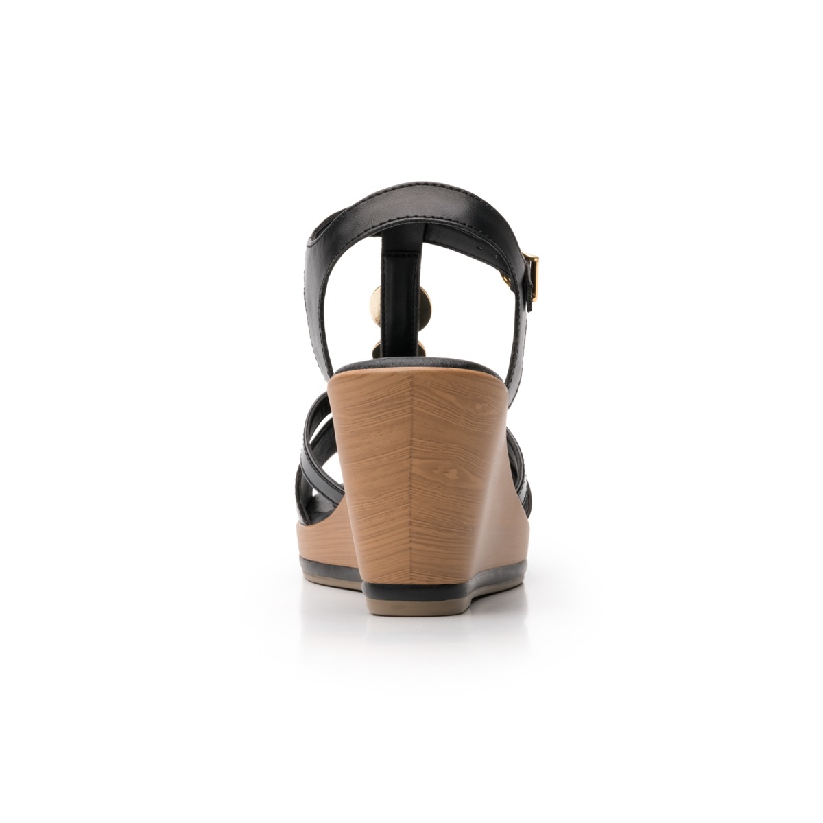 Sandalia Urbana Flexi Con Accesorio Esmaltado Para Mujer - Estilo 100706 Negro
