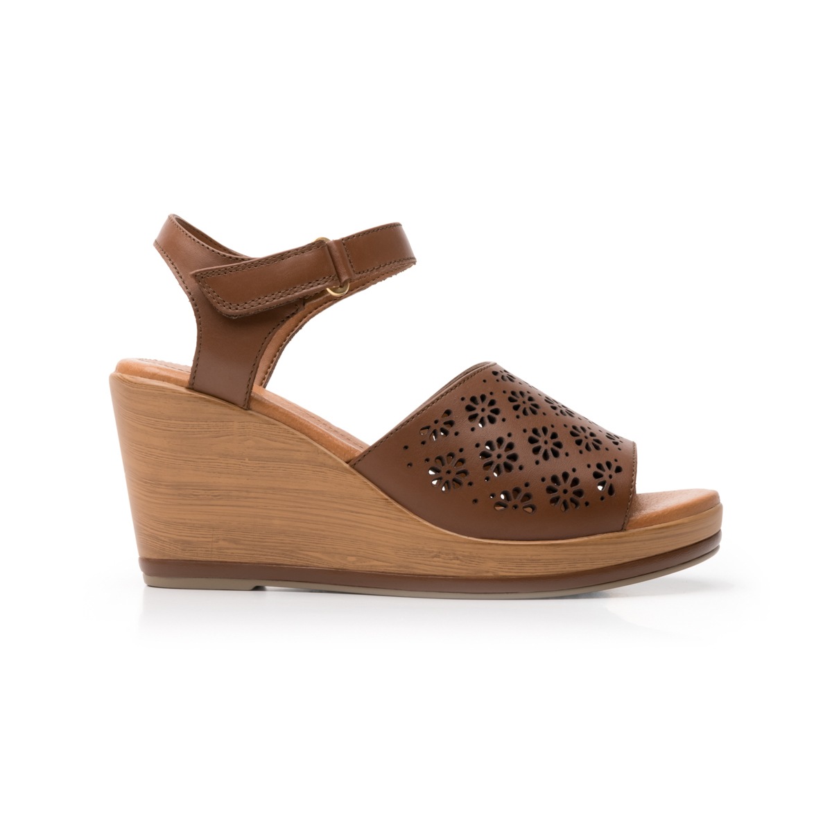 Sandalia Urbana Flexi Con Perforados Decorativos Para Mujer - Estilo 100707 Brown