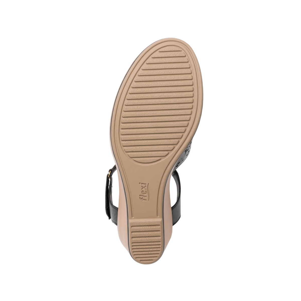 Sandalia Urbana Flexi Con Perforados Decorativos Para Mujer - Estilo 100707 Negro