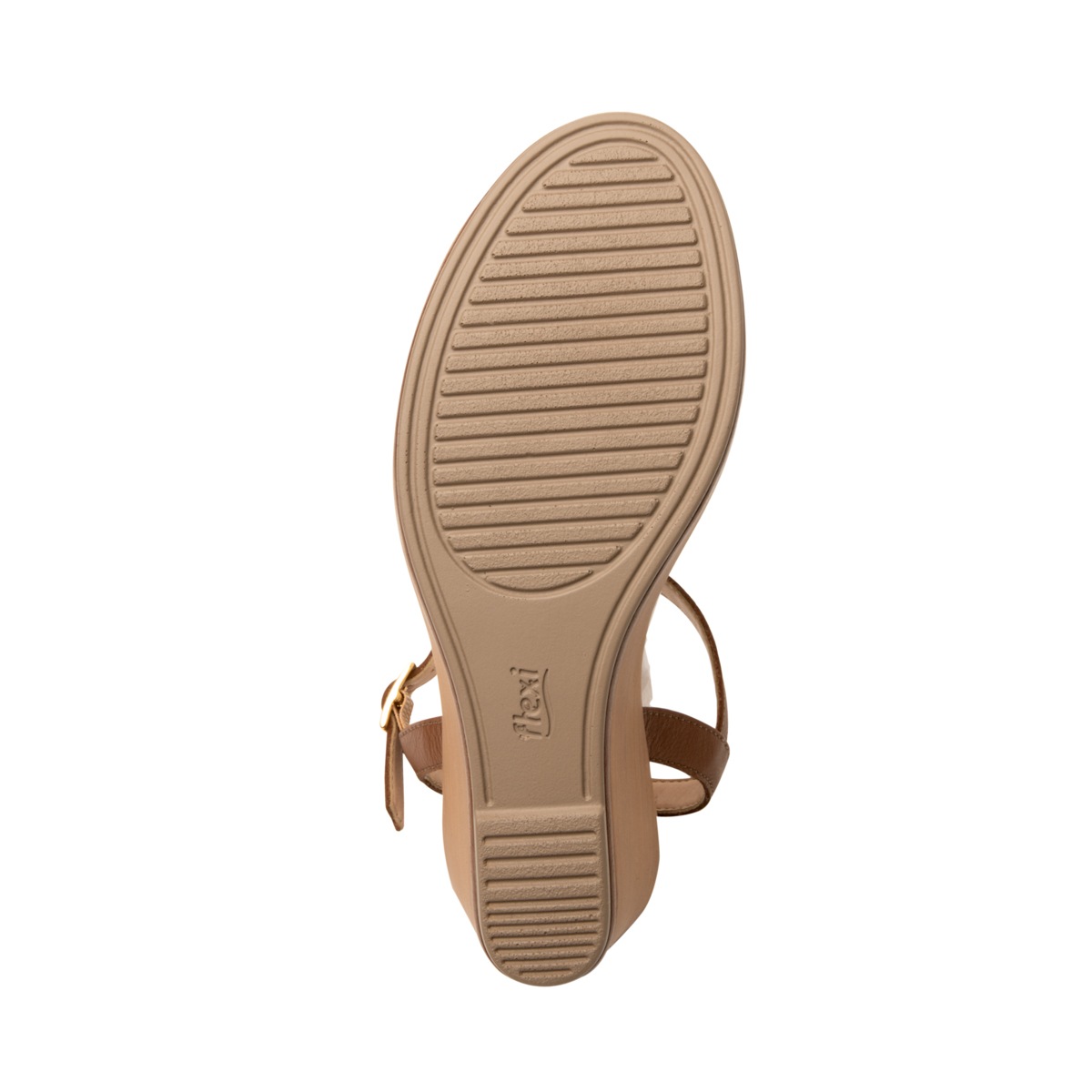 Sandalia Con Plataforma Flexi para Mujer Estilo 100712 Tan