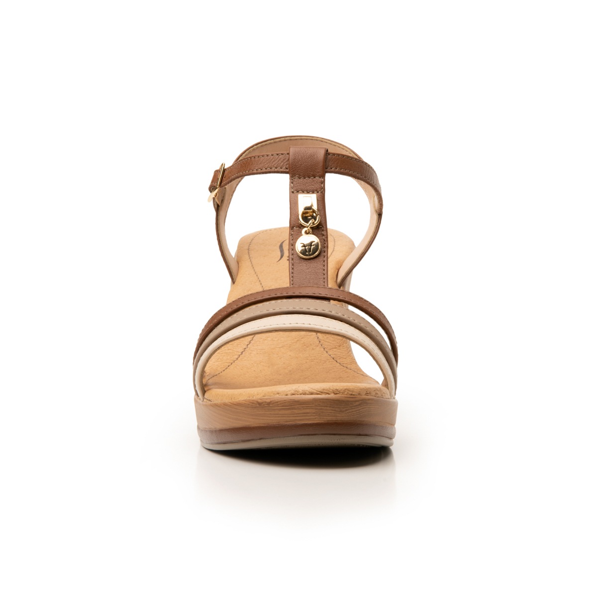 Sandalia Con Plataforma Flexi para Mujer Estilo 100712 Tan