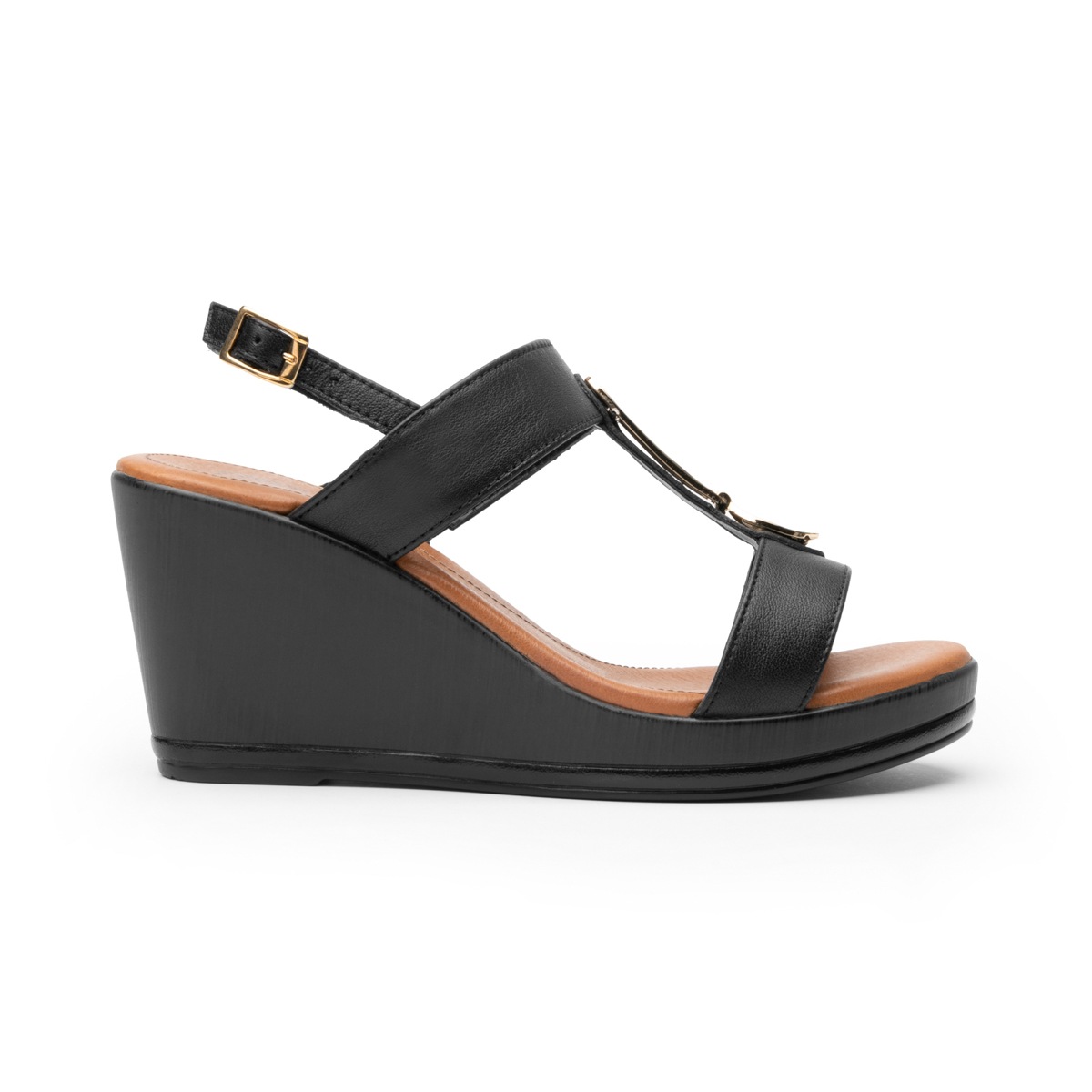 Sandalia Con Plataforma Flexi para Mujer Estilo 100713 Negro