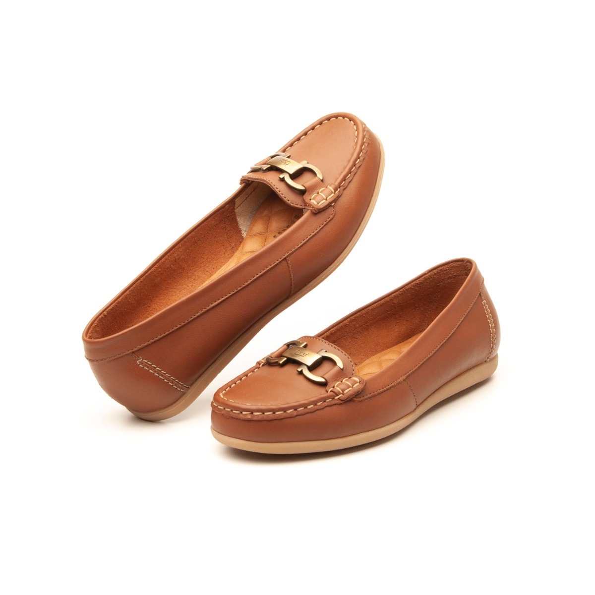 Mocasín Urbano Flexi Con Plantilla Comfort Pad Para Mujer - Estilo 100902 Cafe