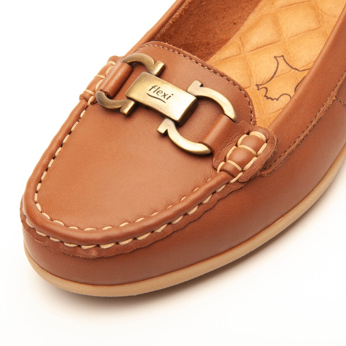 Mocasín Urbano Flexi Con Plantilla Comfort Pad Para Mujer - Estilo 100902 Cafe