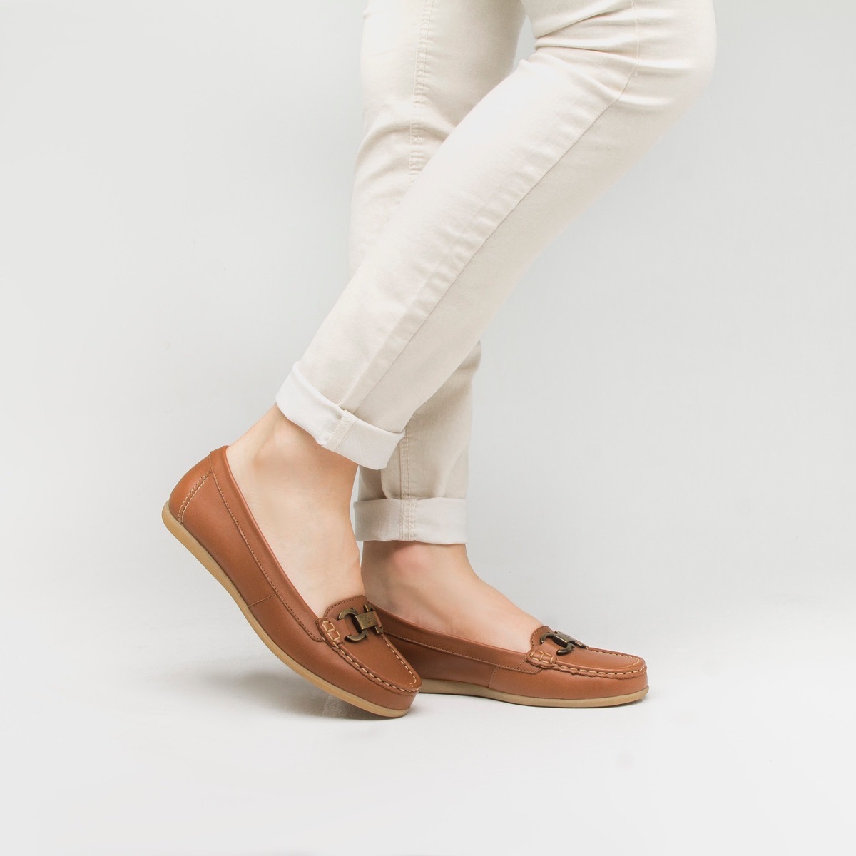 Mocasín Urbano Flexi Con Plantilla Comfort Pad Para Mujer - Estilo 100902 Cafe