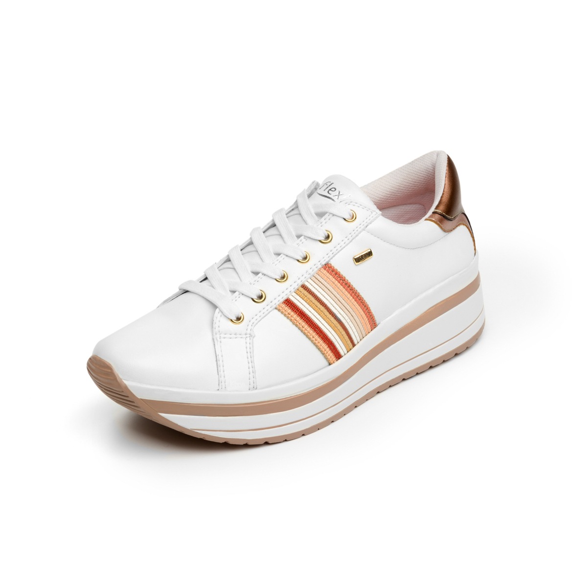 Sneaker Urbano Flexi Con Suela Creeper Para Mujer - Estilo 101002 Multicolor