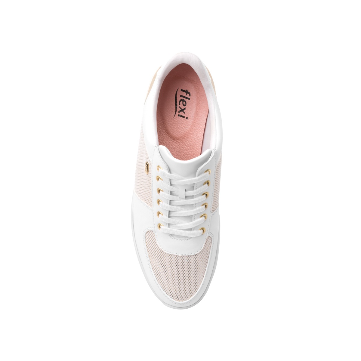 Sneaker Urbano Flexi Con Suela Creeper Para Mujer - Estilo 101005 Oro
