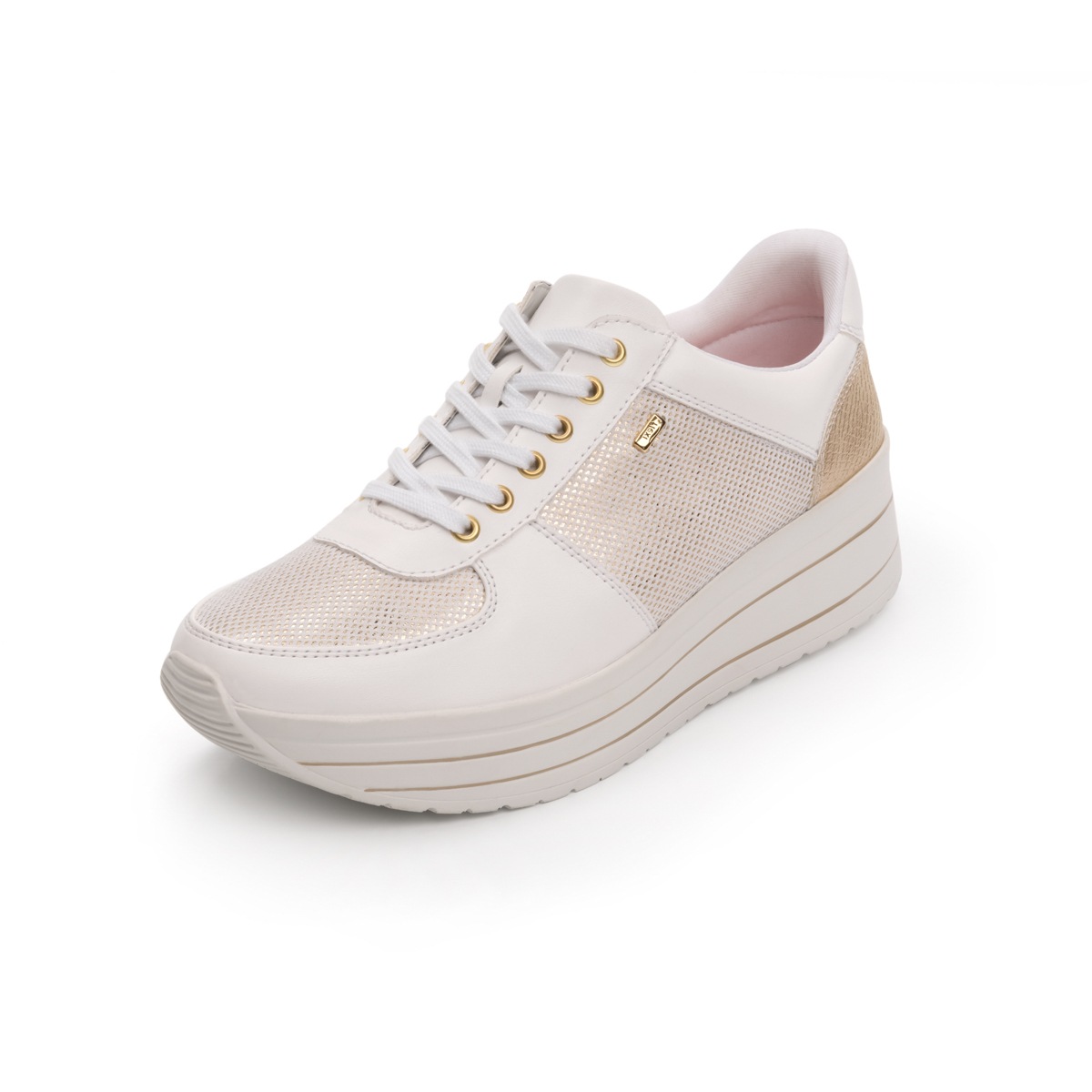 Sneaker Urbano Flexi Con Suela Creeper Para Mujer - Estilo 101005 Oro