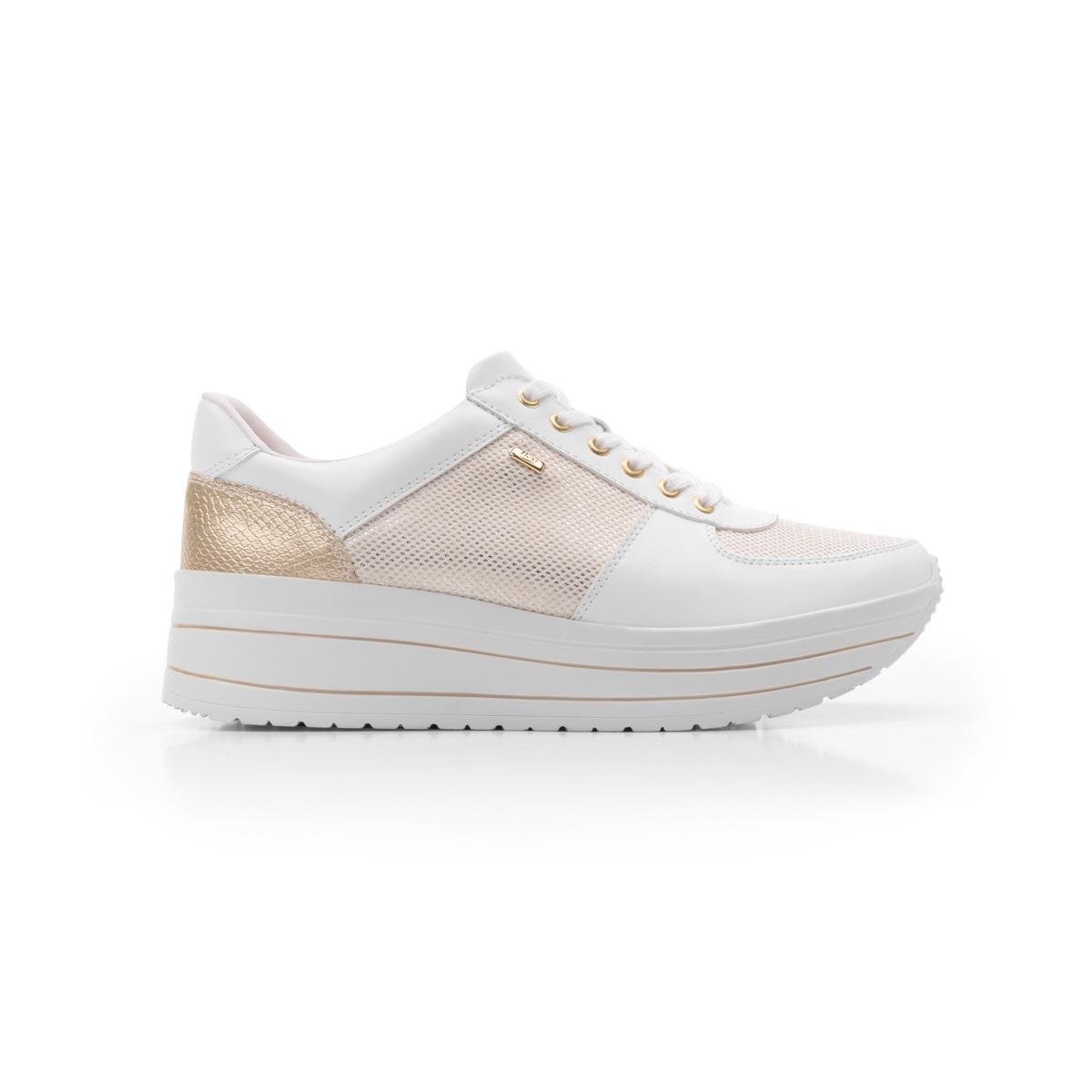 Sneaker Urbano Flexi Con Suela Creeper Para Mujer - Estilo 101005 Oro