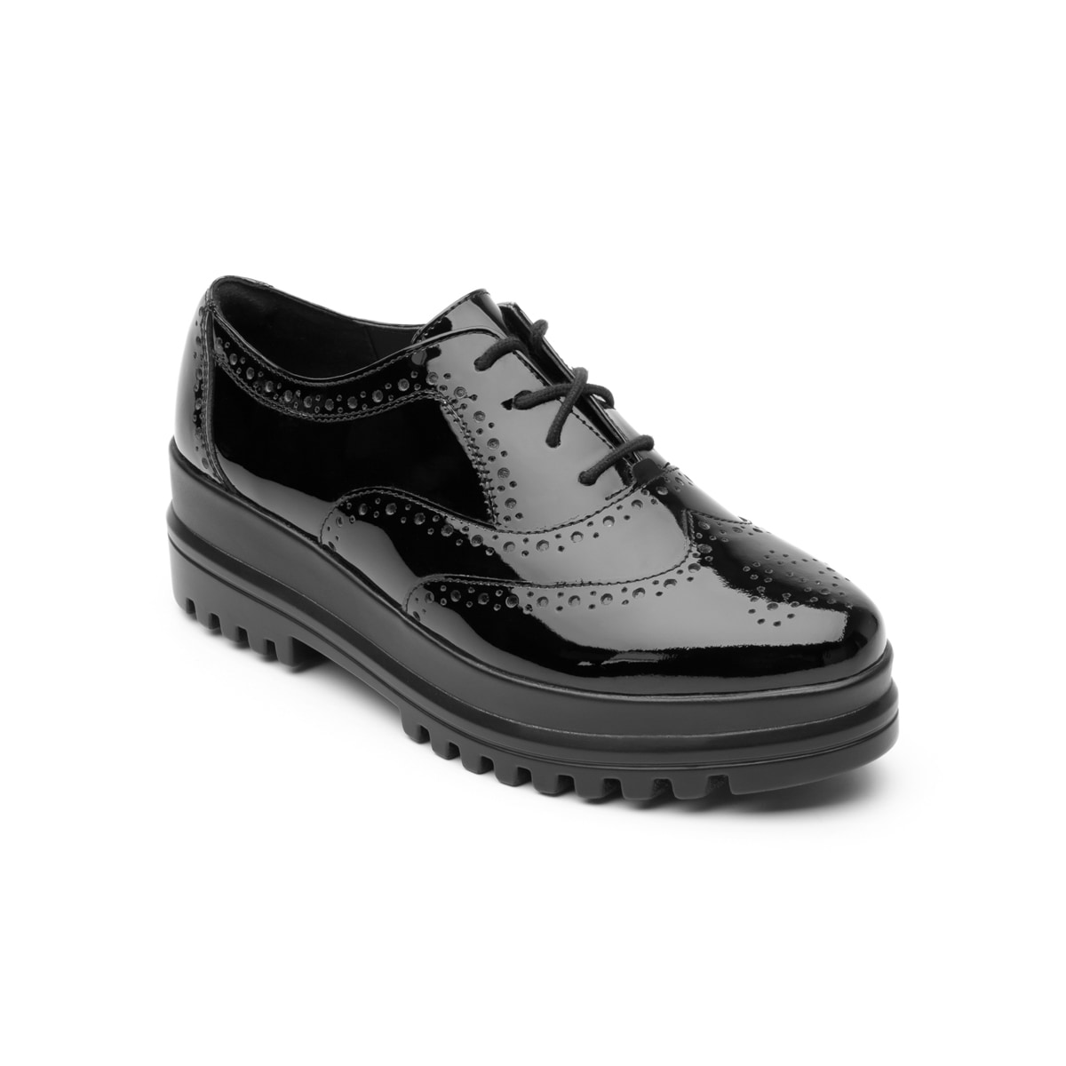 Zapato Casual Flexi Con Suela Creeper Para Mujer - Estilo 101103 Negro