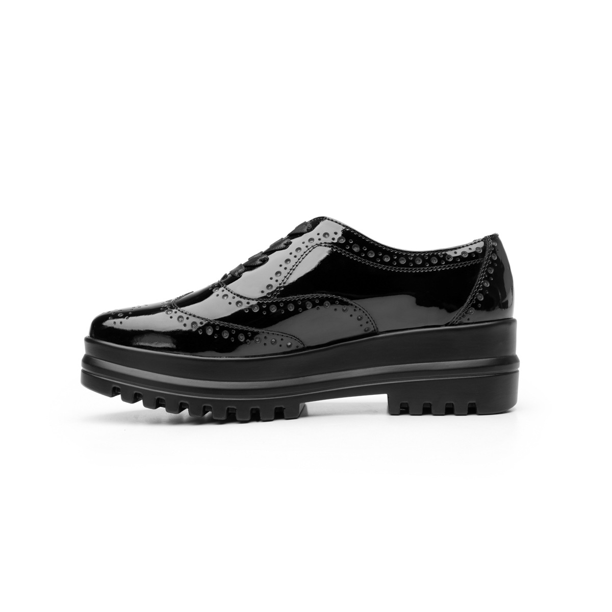 Zapato Casual Flexi Con Suela Creeper Para Mujer - Estilo 101103 Negro