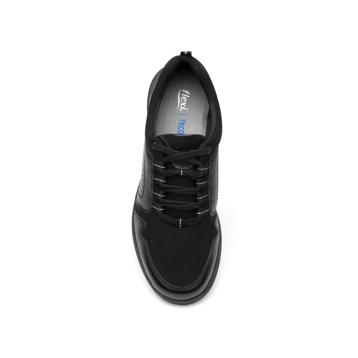 Sneaker Con Detalle Perforado Laterales Flexi para Mujer con Suela Flowtek y Recovery Form Estilo 101306 Negro