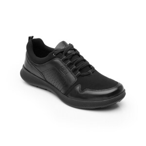 Sneaker Con Detalle Perforado Laterales Flexi para Mujer con Suela Flowtek y Recovery Form Estilo 101306 Negro
