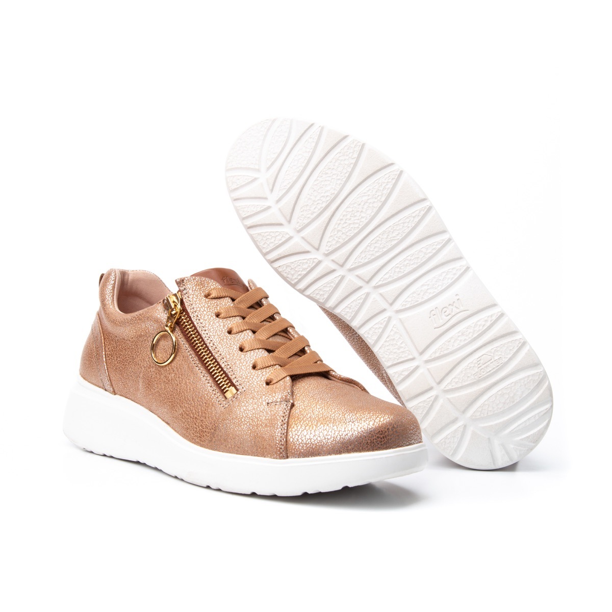 Sneaker Casual Sport Flexi Con Suela Extra Ligera Flowtek Para Mujer - Estilo 101401 Rosa