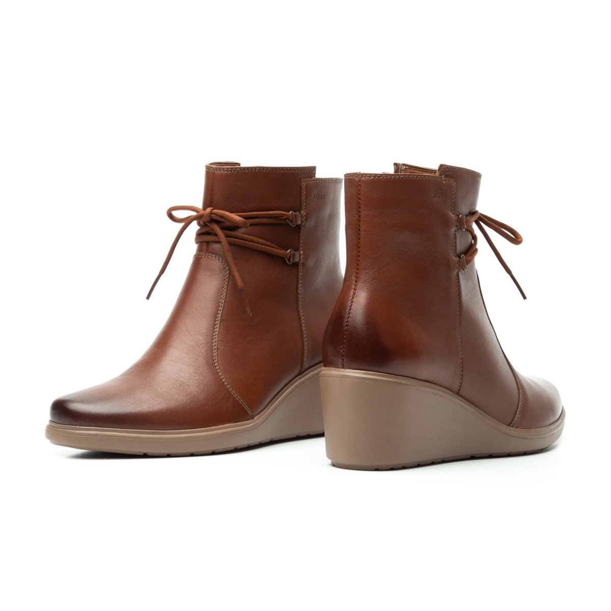 Botín Casual Flexi Con Cuña Para Mujer - Estilo 101507 Café