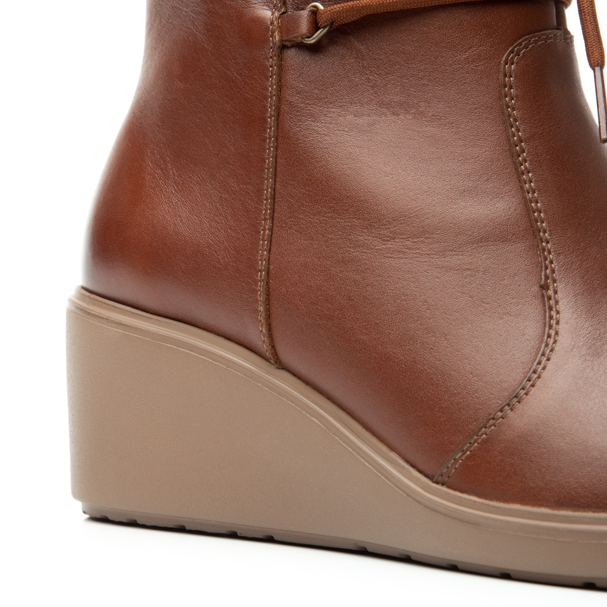 Botín Casual Flexi Con Cuña Para Mujer - Estilo 101507 Café