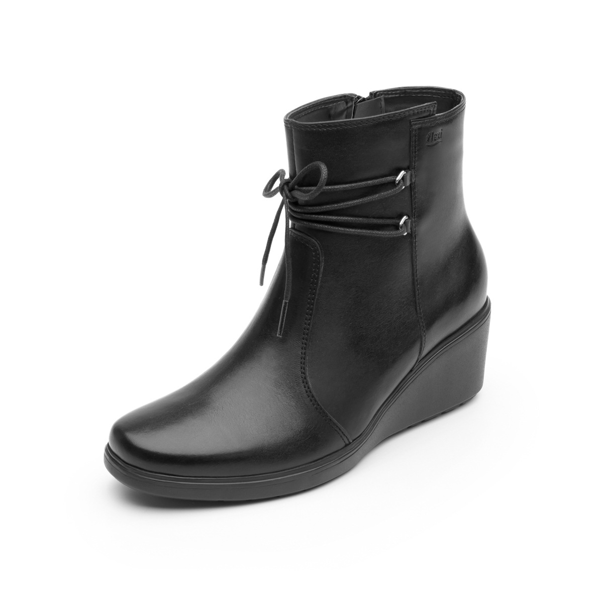 Botín Casual Flexi Con Cuña Para Mujer - Estilo 101507 Negro