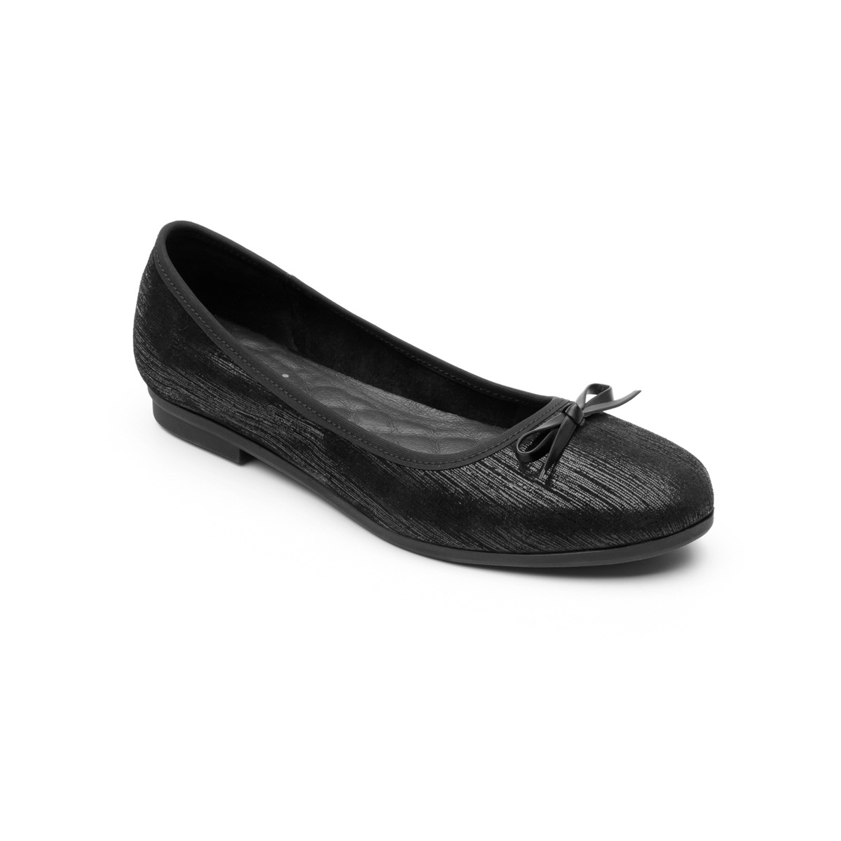 Flat Casual Flexi Con Plantilla Comfort Pad Para Mujer - Estilo 101701 Negro