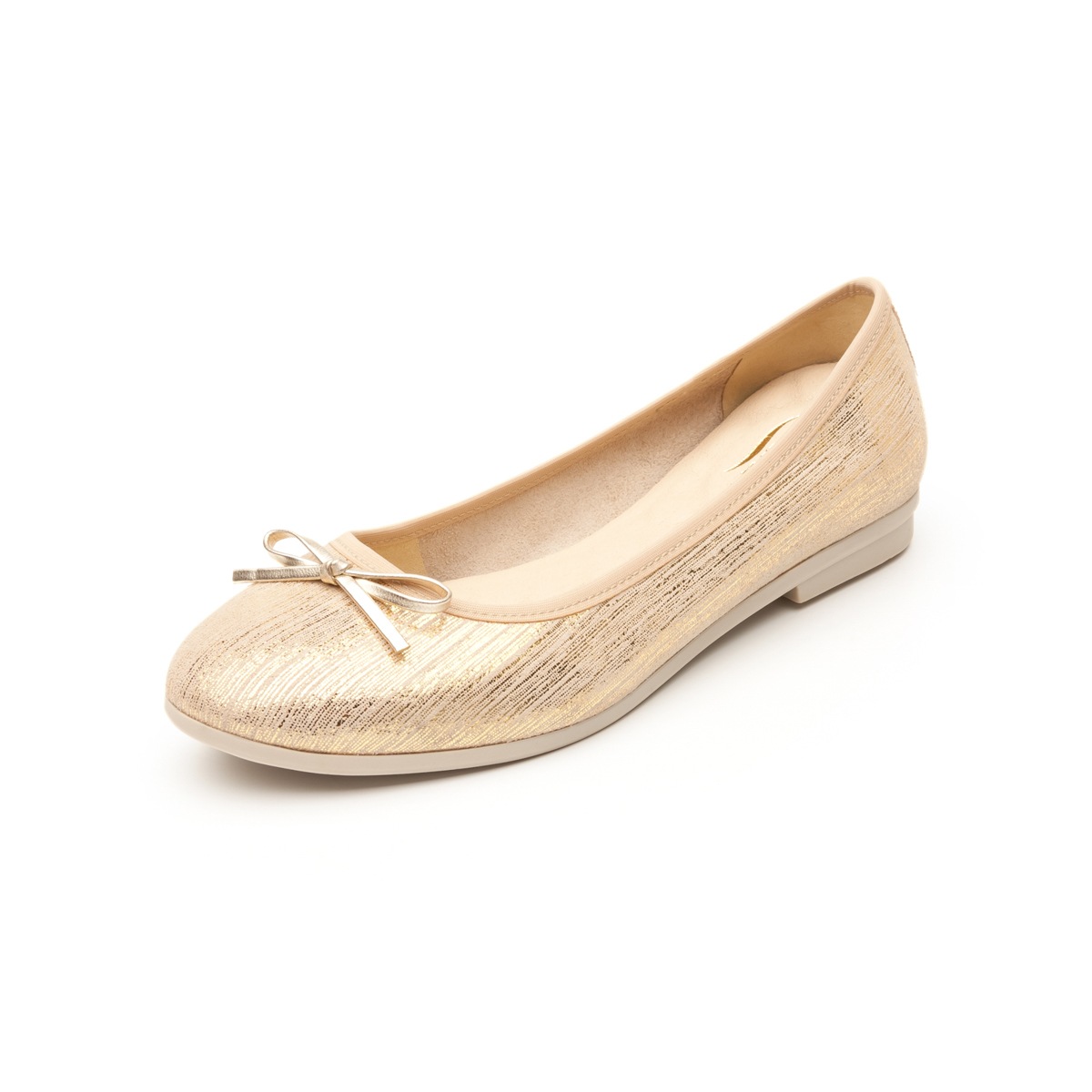 Flat Casual Flexi Con Plantilla Comfort Pad Para Mujer - Estilo 101701 Oro