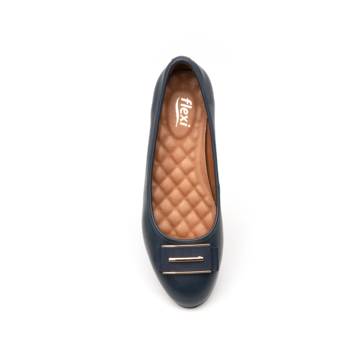Ballerina Con Herraje Flexi para Mujer con Plantilla Comfort Pad Estilo 101705 Azul