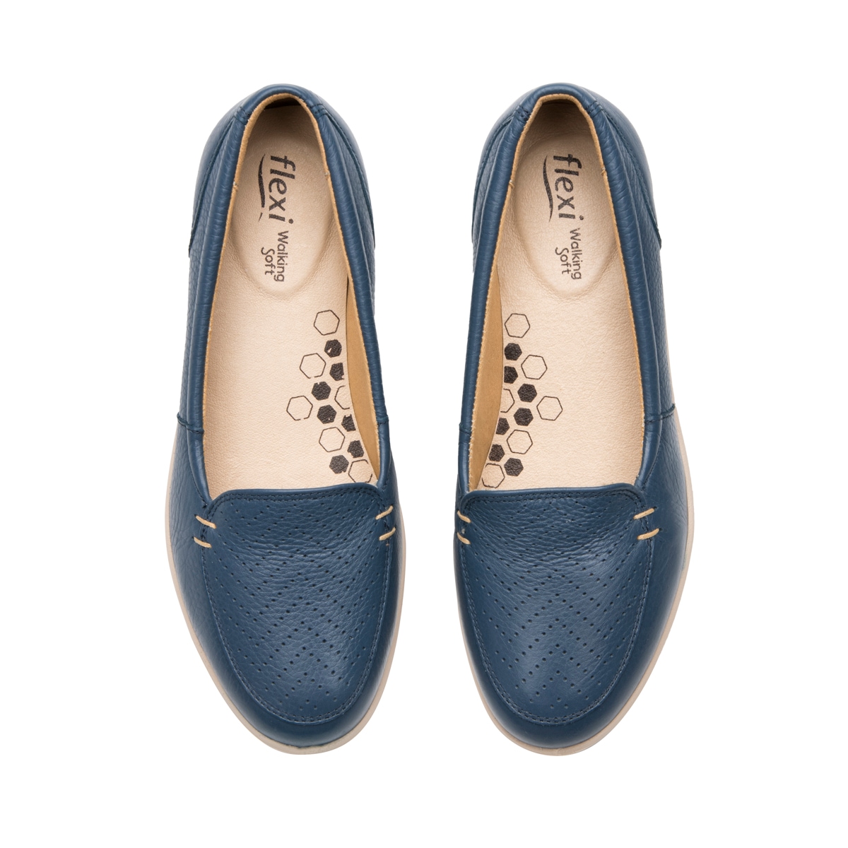 Calzado Confort Flexi para Mujer con Walking Soft Estilo 101912 Marino