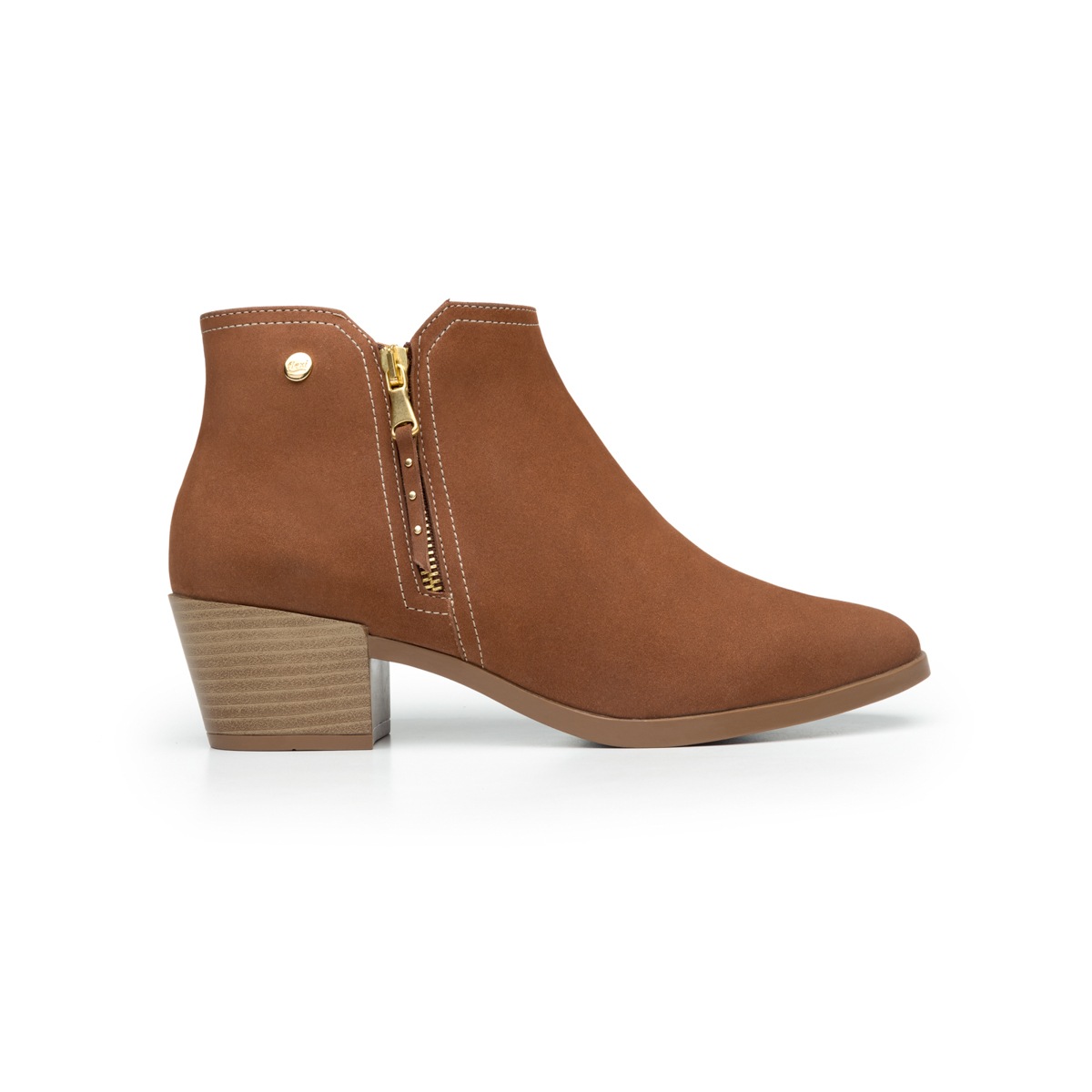 Botín Urbano Flexi Con Doble Cierre Para Mujer - Estilo 102207 Arena