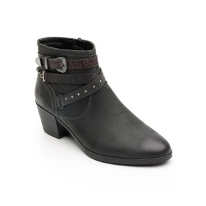 Botín Urbano Flexi Con Látigos Cruzados Para Mujer - Estilo 102208 Negro Botín Urbano Flexi Con Látigos Cruzados Para Mujer - Estilo 102208 Negro